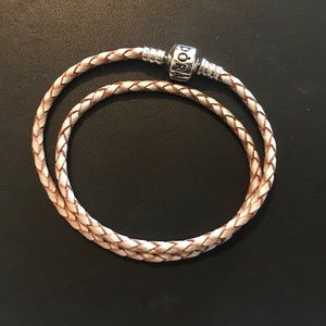 Pandora Champagne Leather Bracelet